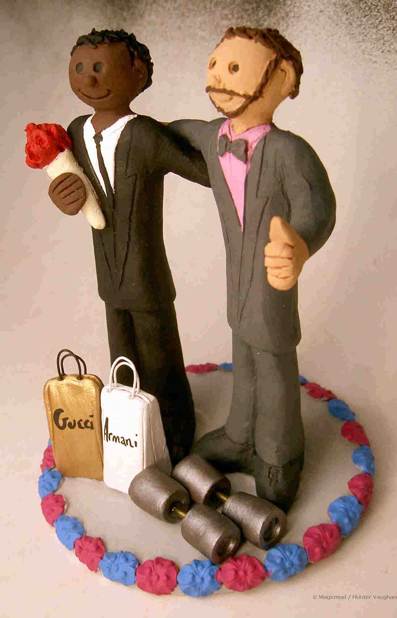 Gay Wedding Cake Topper Custom Made